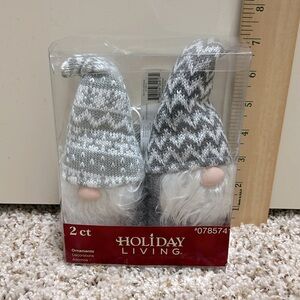 Holiday Santa gnome ornaments - 2 pack